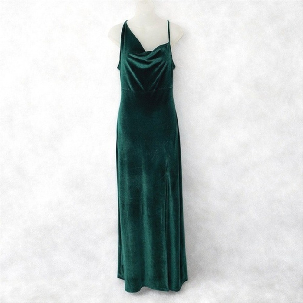 SBetro Velvet Holiday Maxi Slip Dress Women S Emerald Green Glam Gala Evening